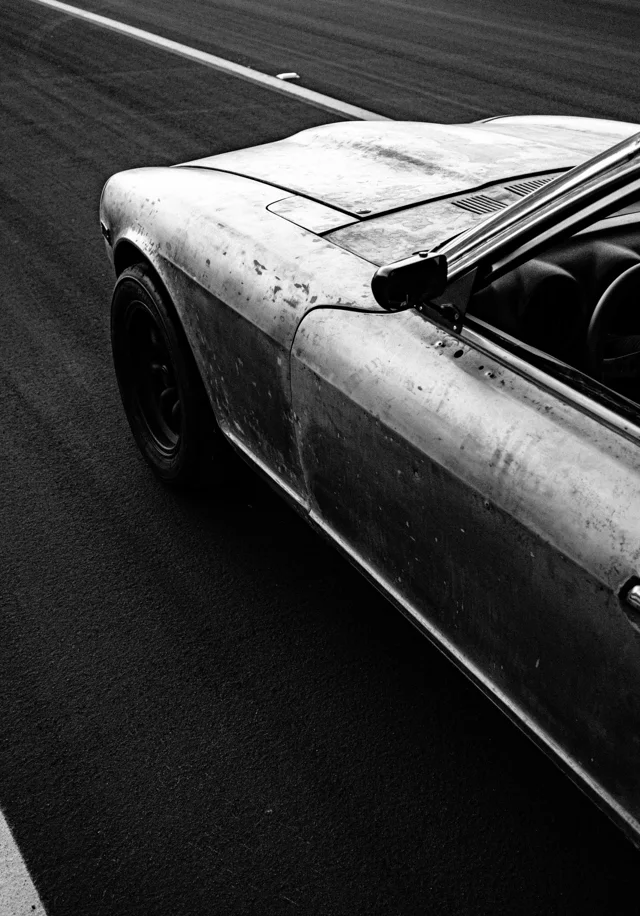 Weathered front fender of the Z